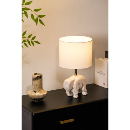 Carved Wood Animal Table Lamp