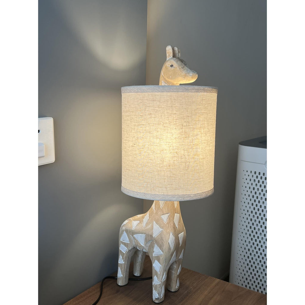 Carved Wood Animal Table Lamp — view 17