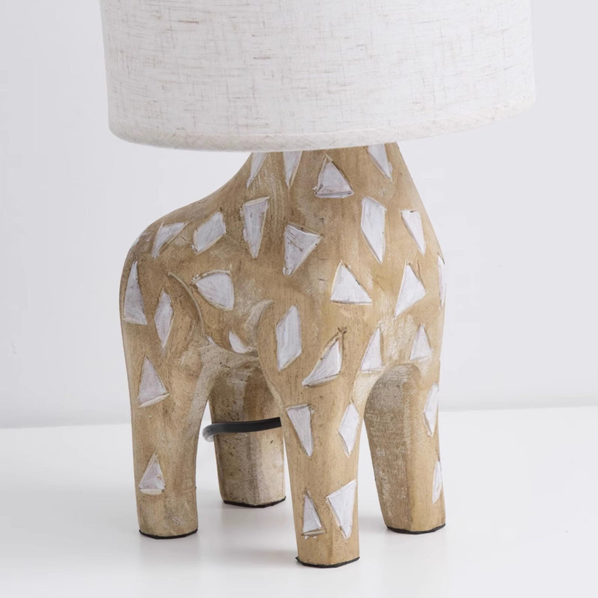 Carved Wood Animal Table Lamp — view 21