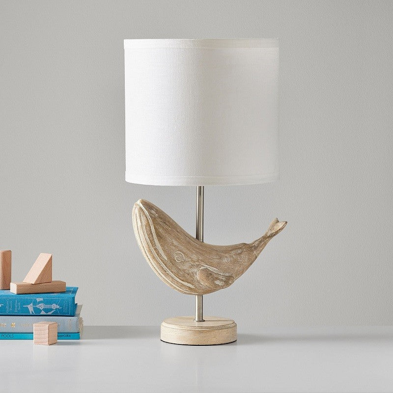 Carved Wood Animal Table Lamp — view 2