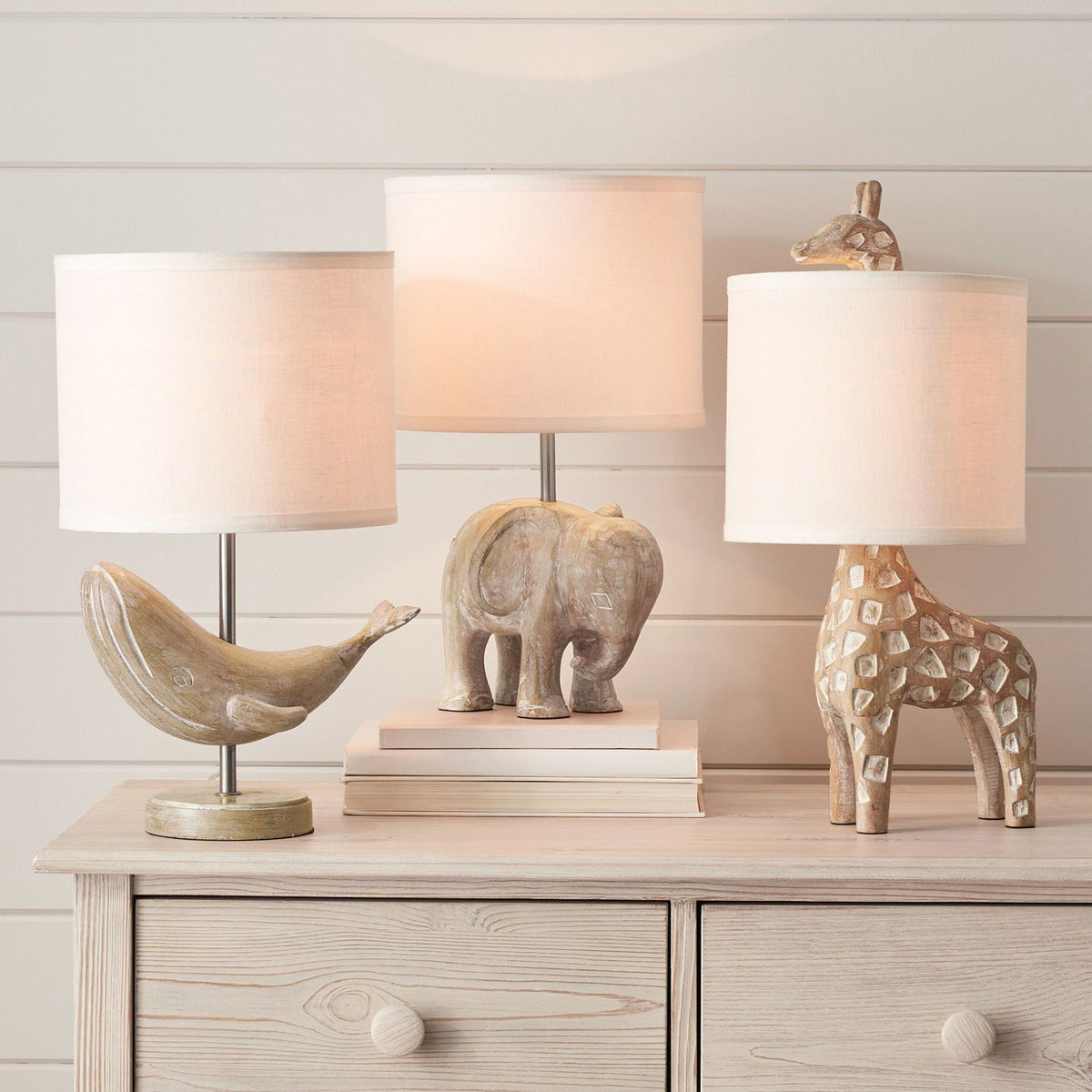 Carved Wood Animal Table Lamp — view 3