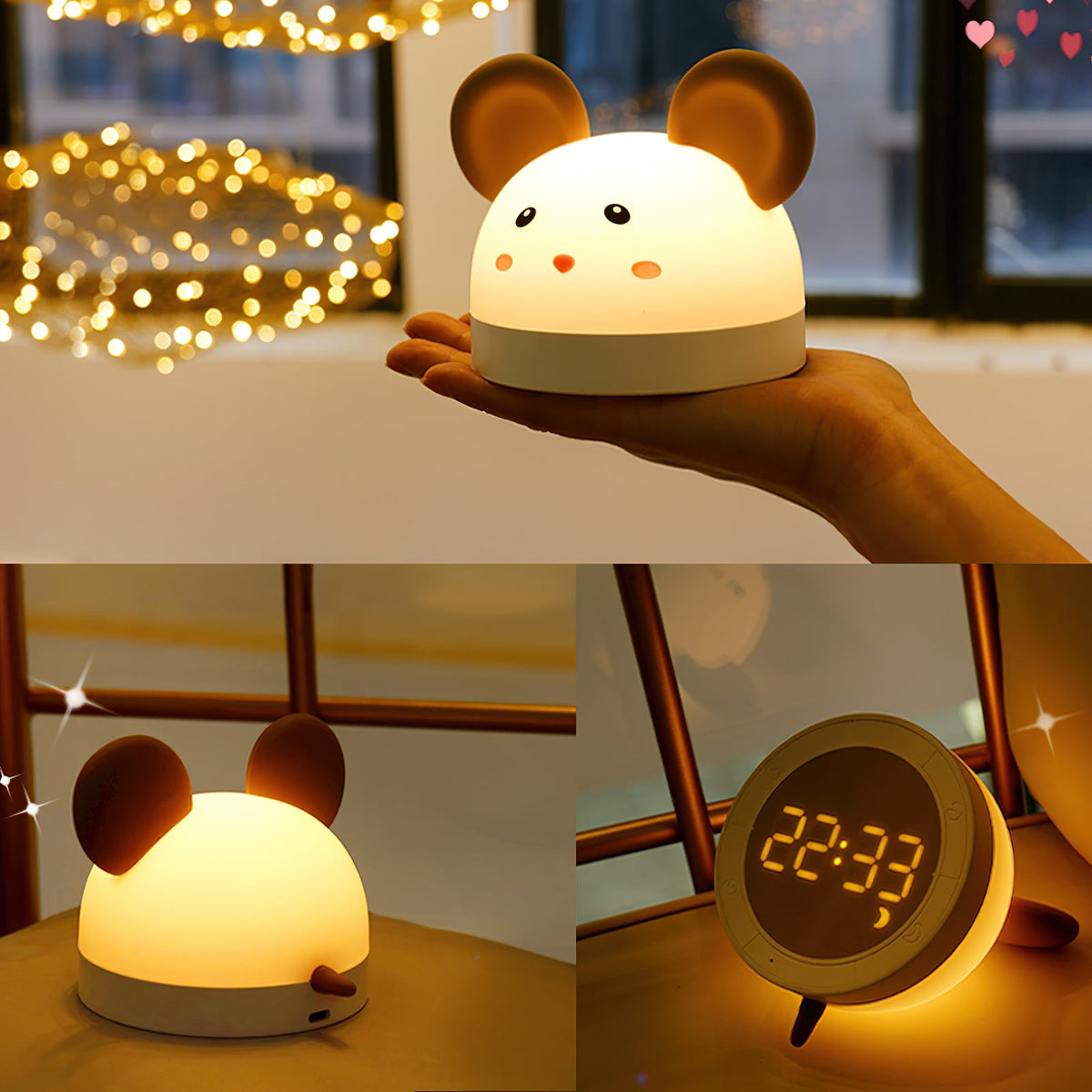 Cat Mouse Clock Night Light — view 28