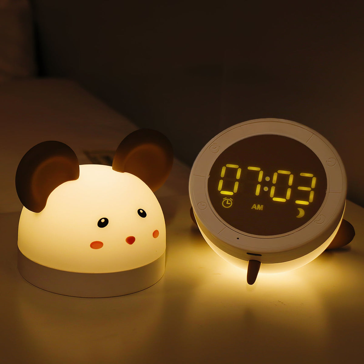 Cat Mouse Clock Night Light — view 31