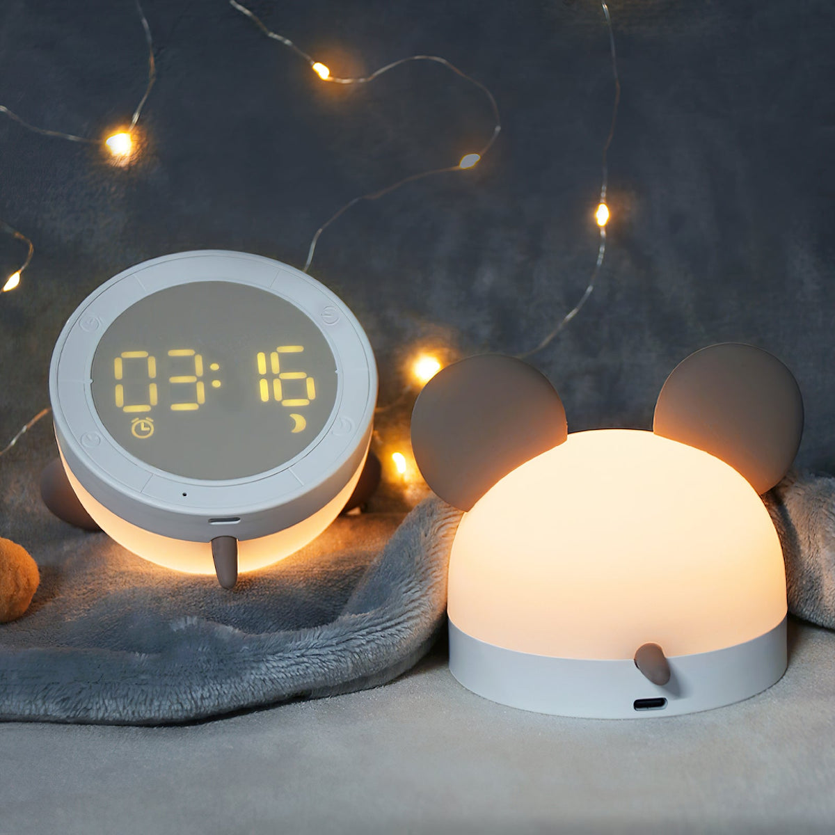 Cat Mouse Clock Night Light — view 40