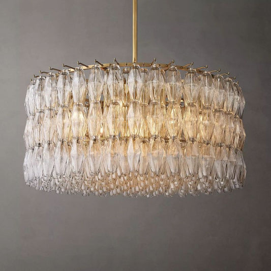 Chiara Clear Glass Round Chandelier 37"
