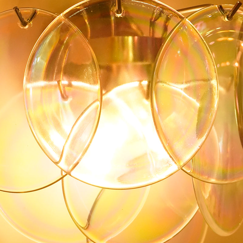 Clear Murano Disc Wall Lamp