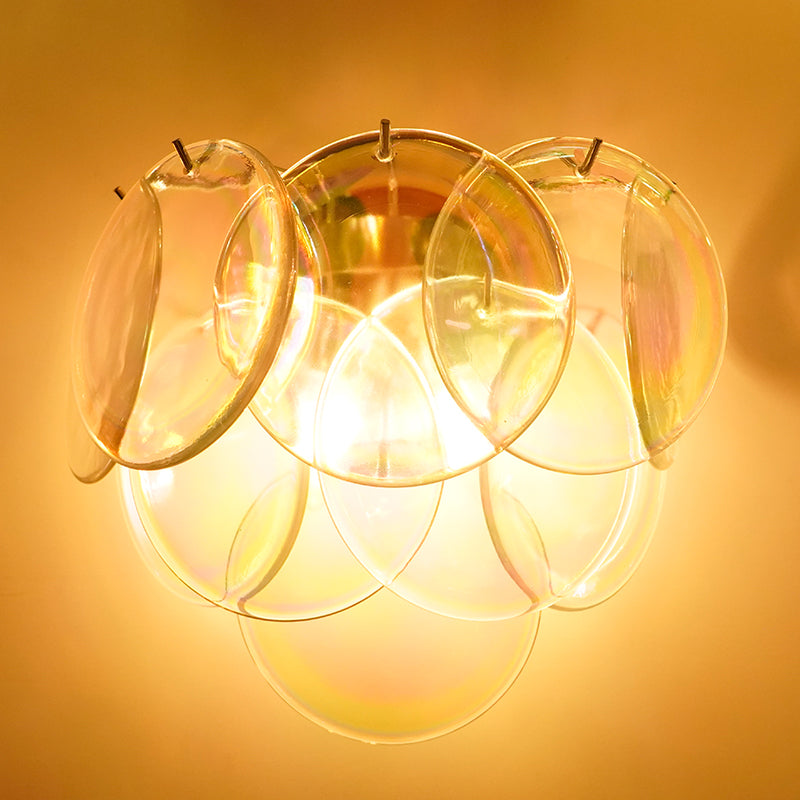 Clear Murano Disc Wall Lamp — view 4