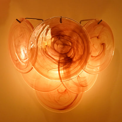 Colorful Murano Disc Wall Lamp