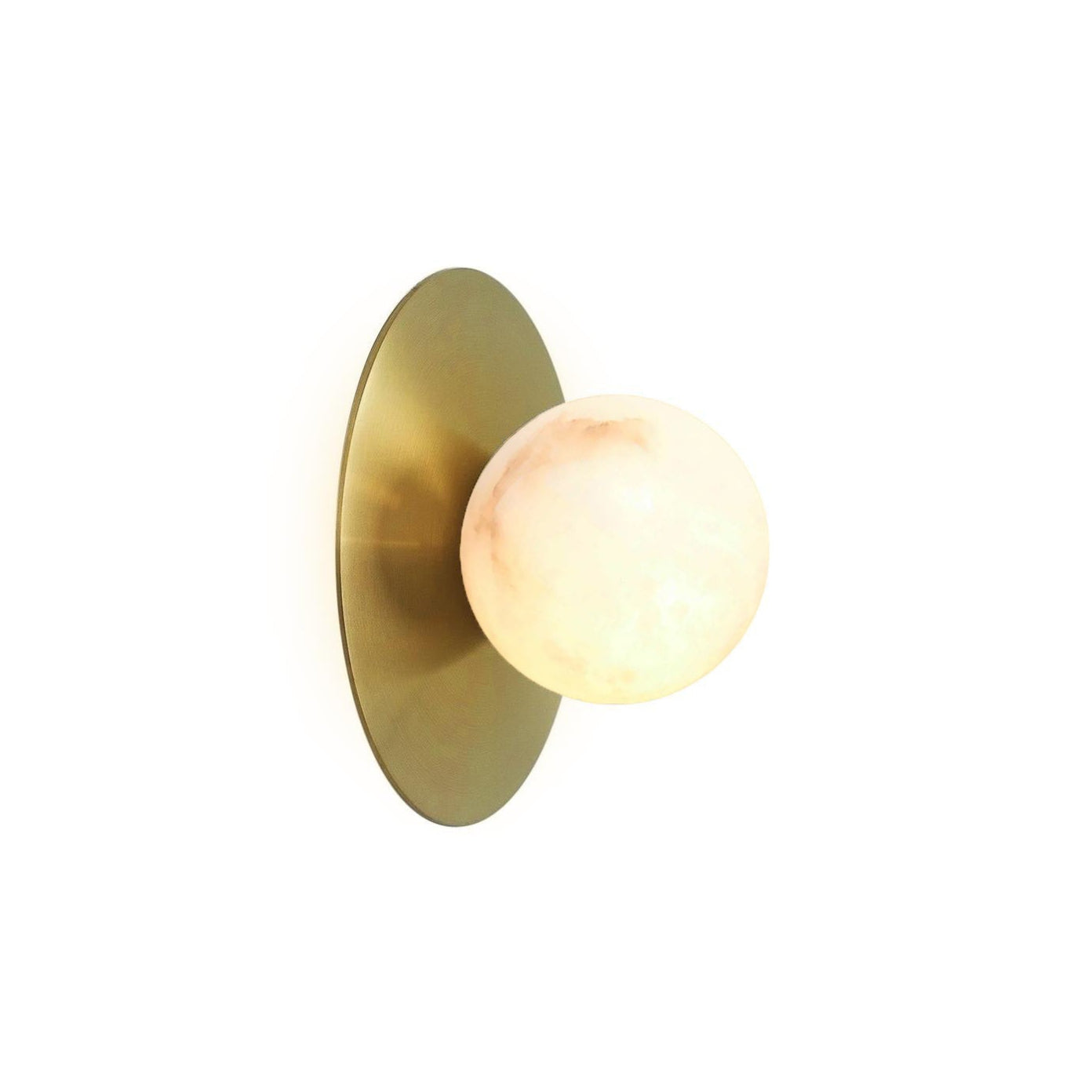 Corona Round Alabaster Sconce