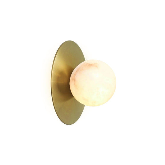 Corona Round Alabaster Sconce