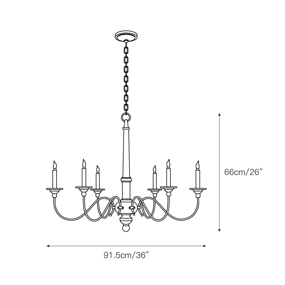 Country Chandelier — view 4