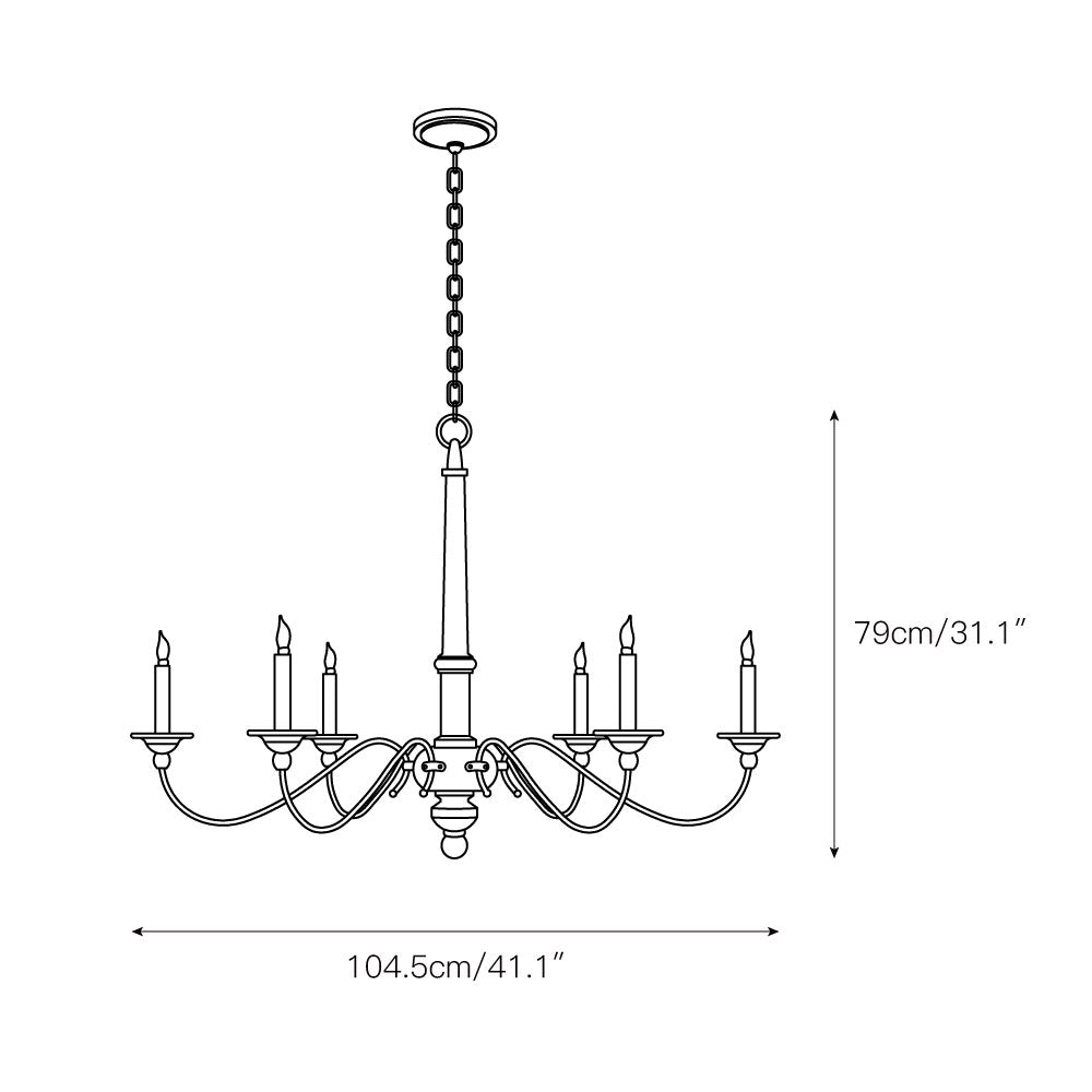 Country Chandelier — view 3
