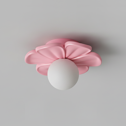 Cream Bloom Flower Ceiling Lamp