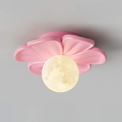 Cream Bloom Flower Ceiling Lamp