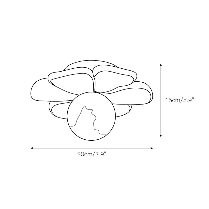 Cream Bloom Flower Ceiling Lamp — view 3