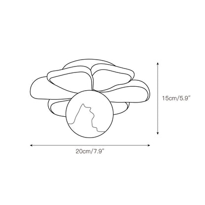 Cream Bloom Flower Ceiling Lamp