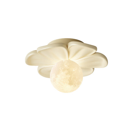 Cream Bloom Flower Ceiling Lamp