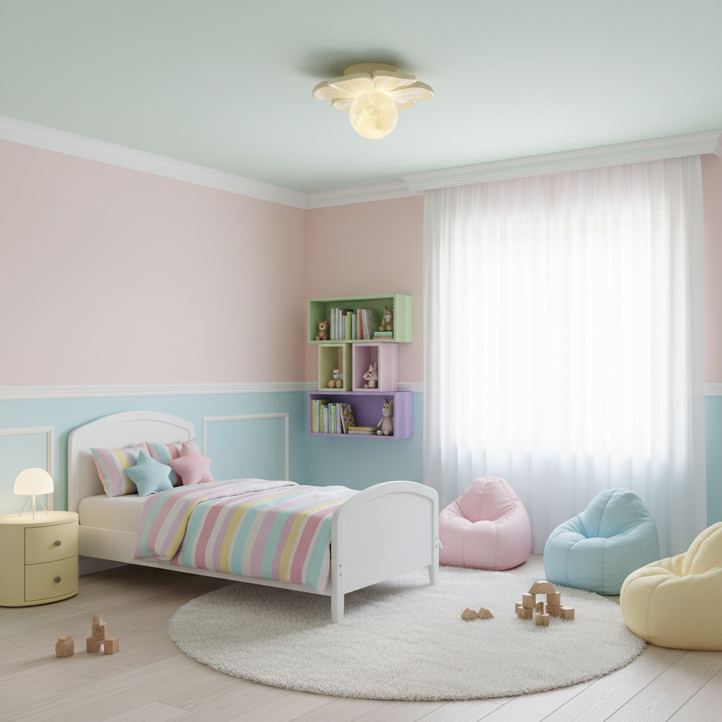 Cream Bloom Flower Ceiling Lamp — view 11