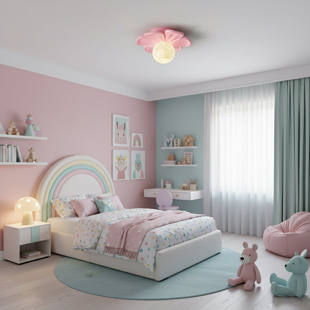 Cream Bloom Flower Ceiling Lamp — view 7