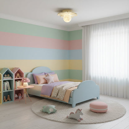 Cream Bloom Flower Ceiling Lamp