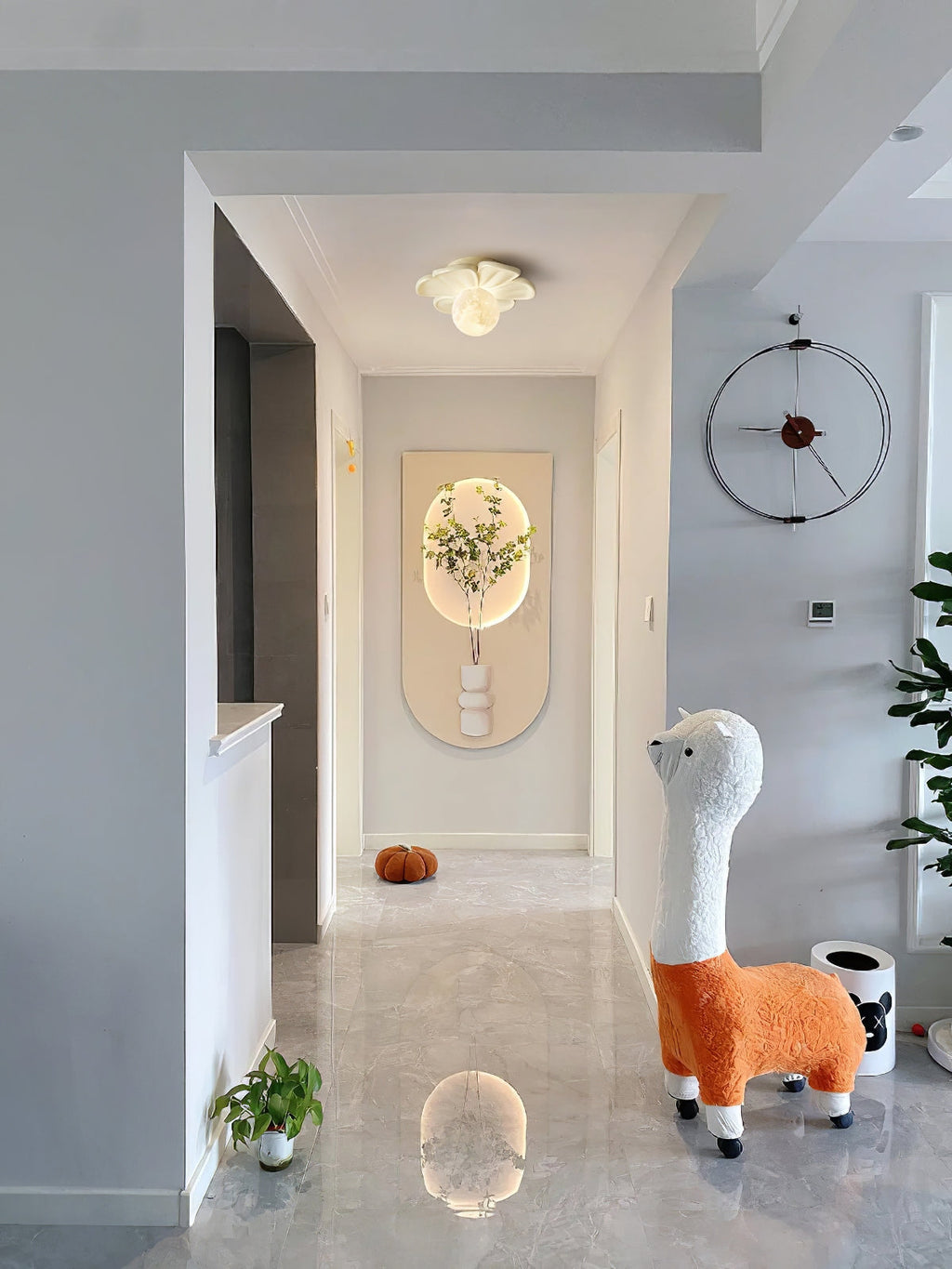 Cream Bloom Flower Ceiling Lamp — view 14