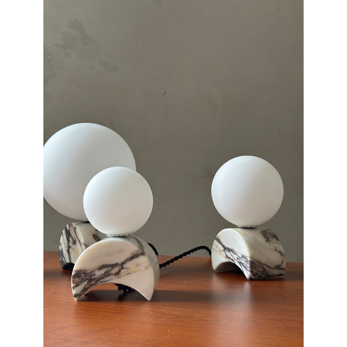 Crescent Marble Table Lamp — view 8