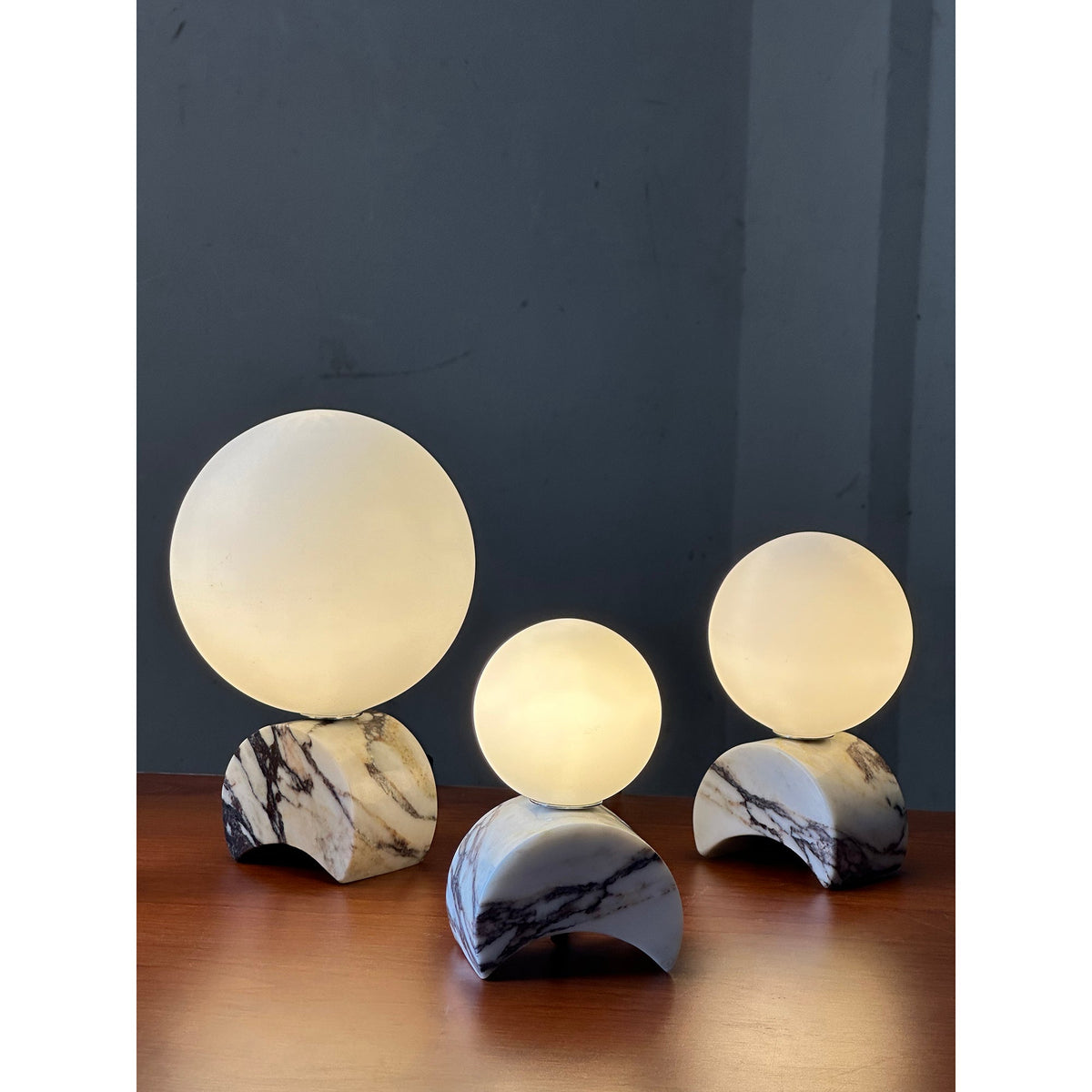 Crescent Marble Table Lamp — view 13