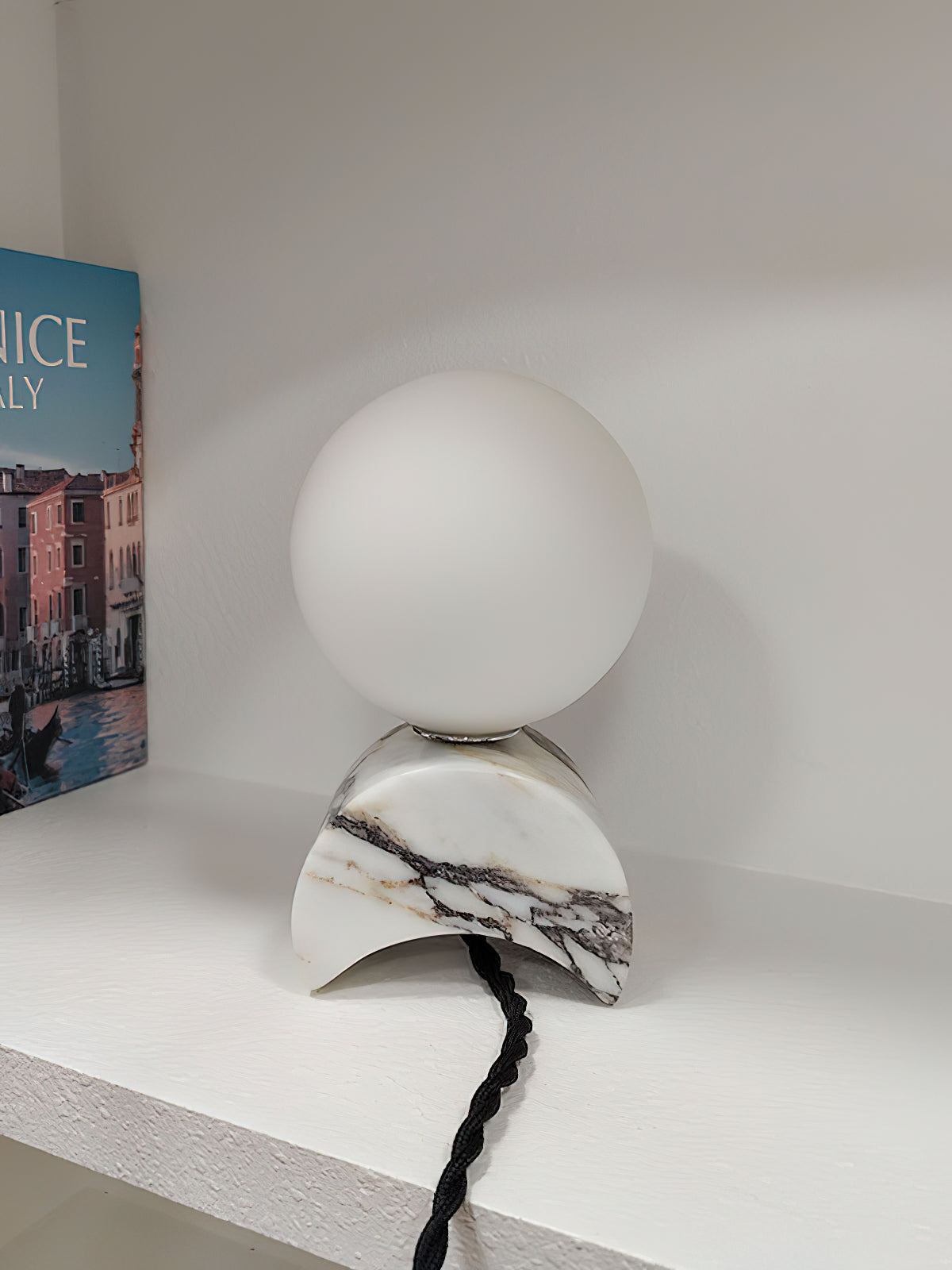 Crescent Marble Table Lamp — view 21