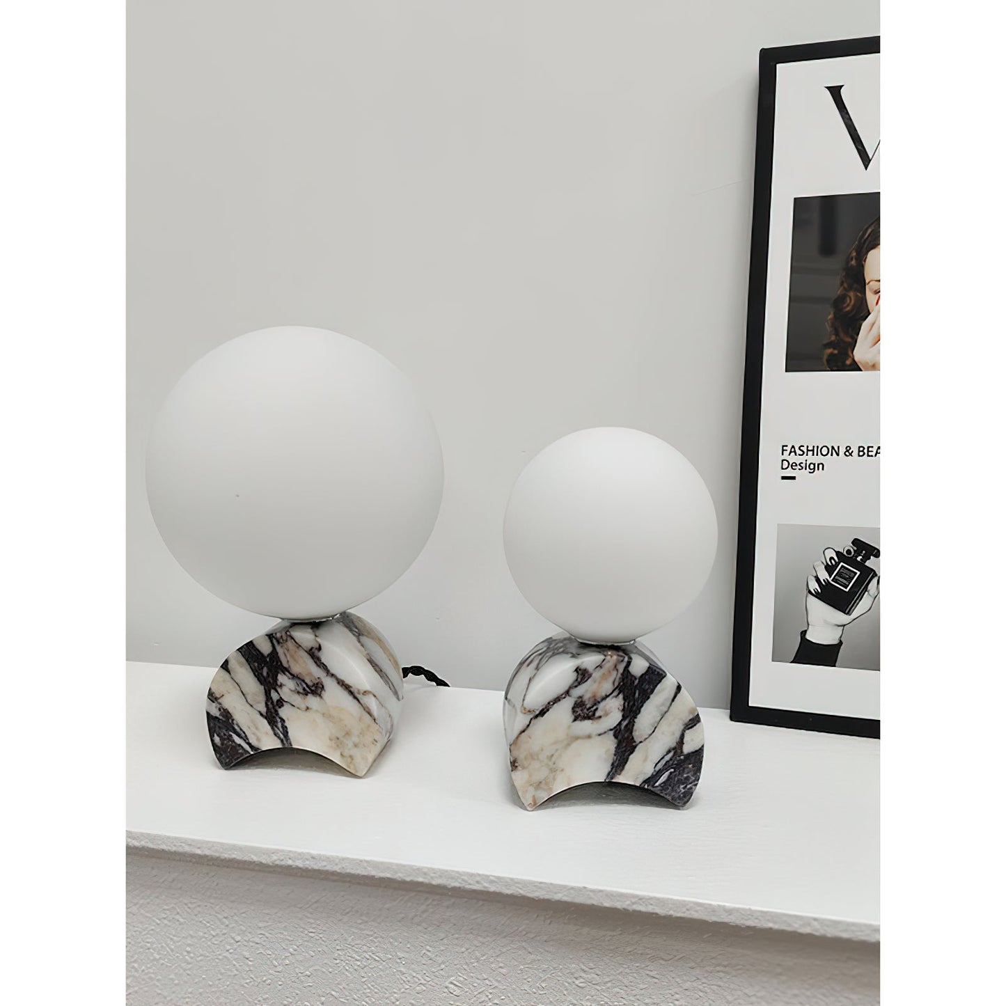 Crescent Marble Table Lamp