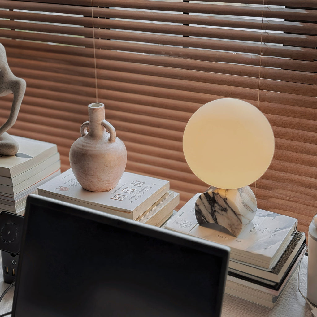 Crescent Marble Table Lamp — view 2