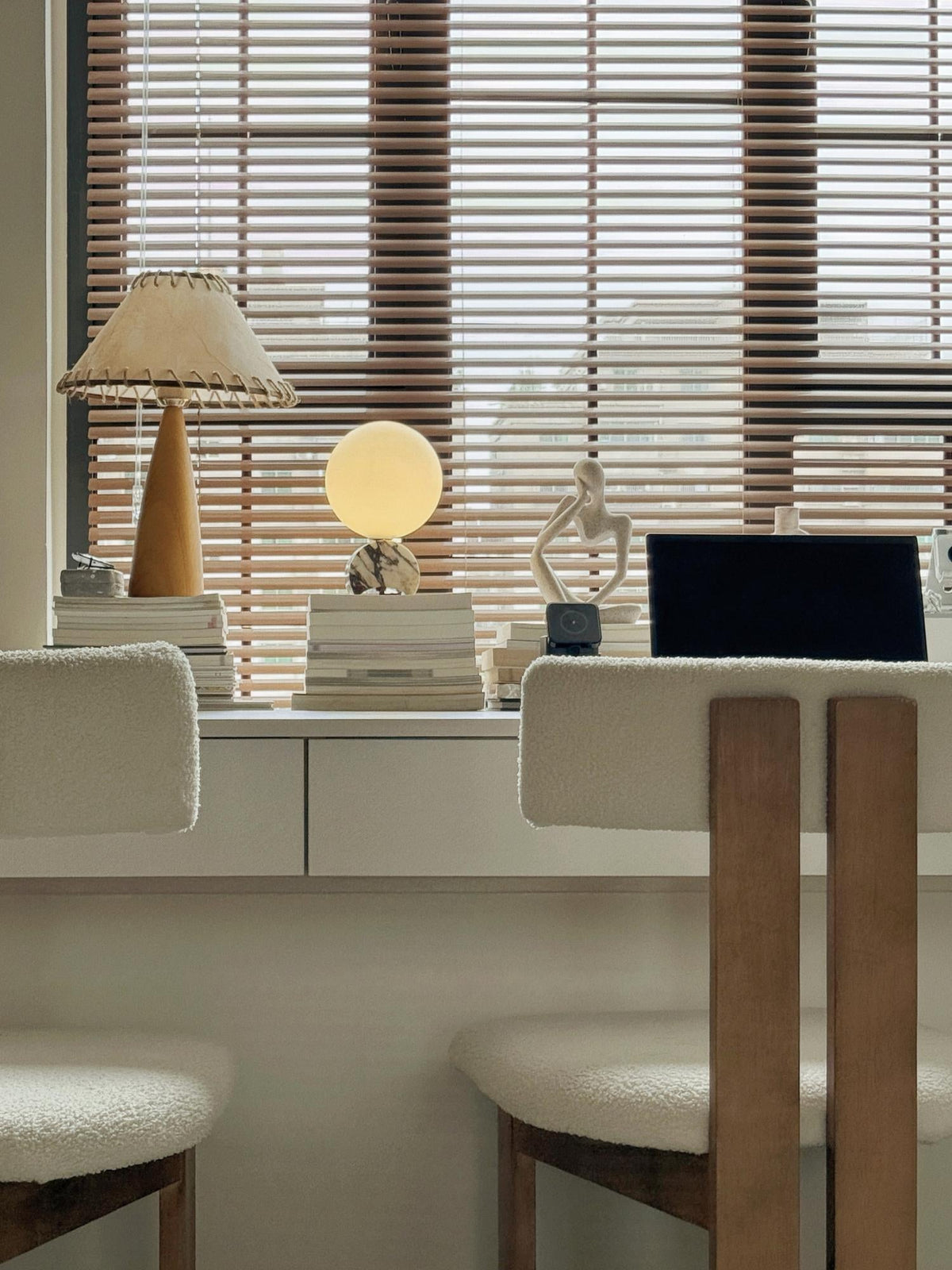 Crescent Marble Table Lamp — view 9