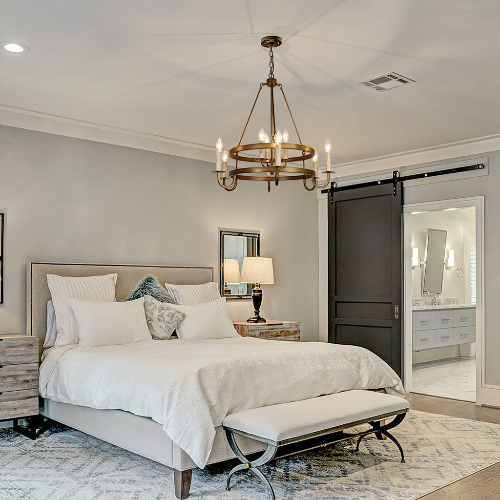 Crowley Wagon Wheel Chandelier — view 12