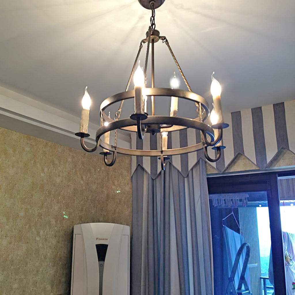 Crowley Wagon Wheel Chandelier — view 13