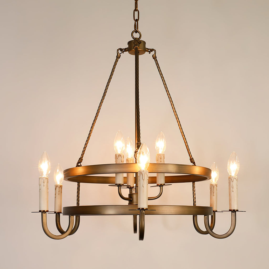 Crowley Wagon Wheel Chandelier — view 15
