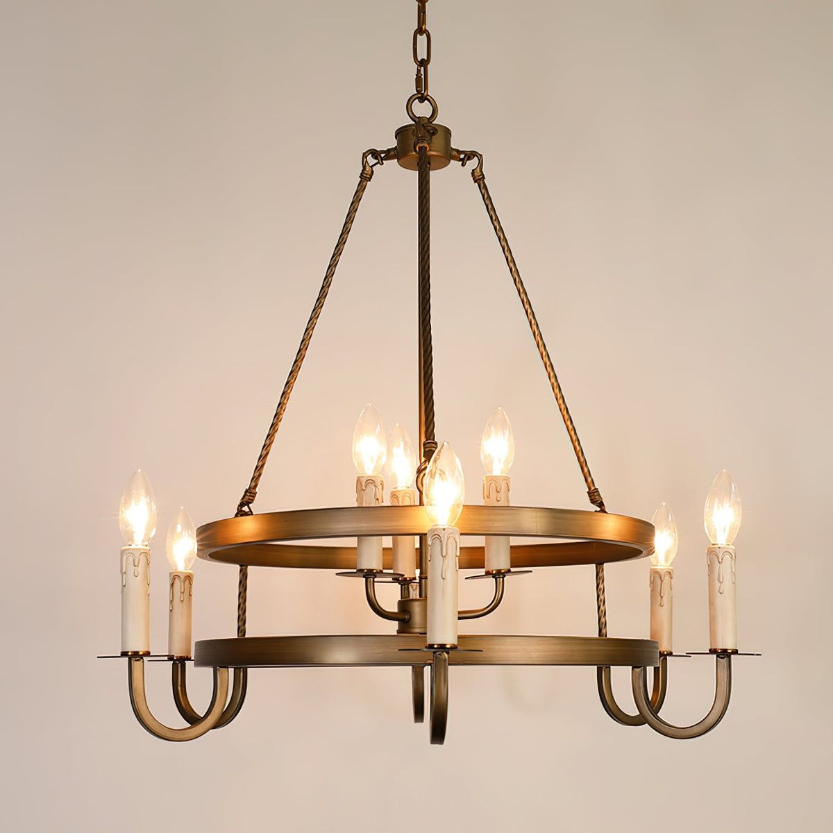 Crowley Wagon Wheel Chandelier — view 15