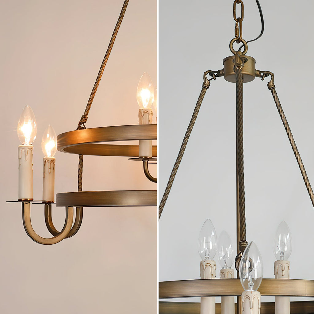 Crowley Wagon Wheel Chandelier — view 20