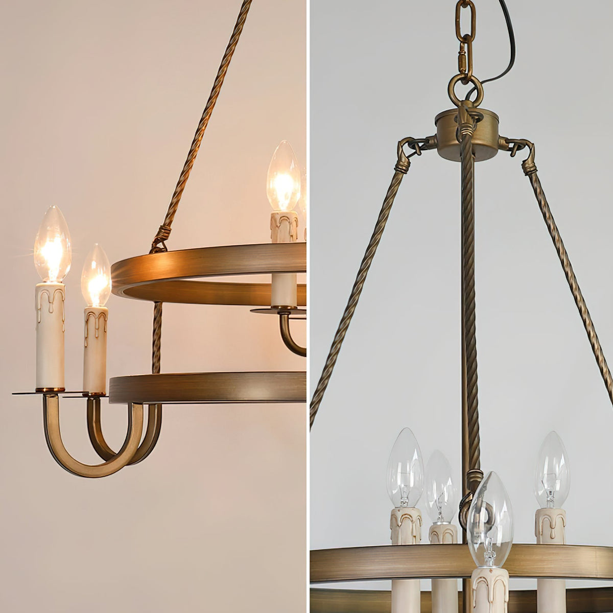 Crowley Wagon Wheel Chandelier — view 20