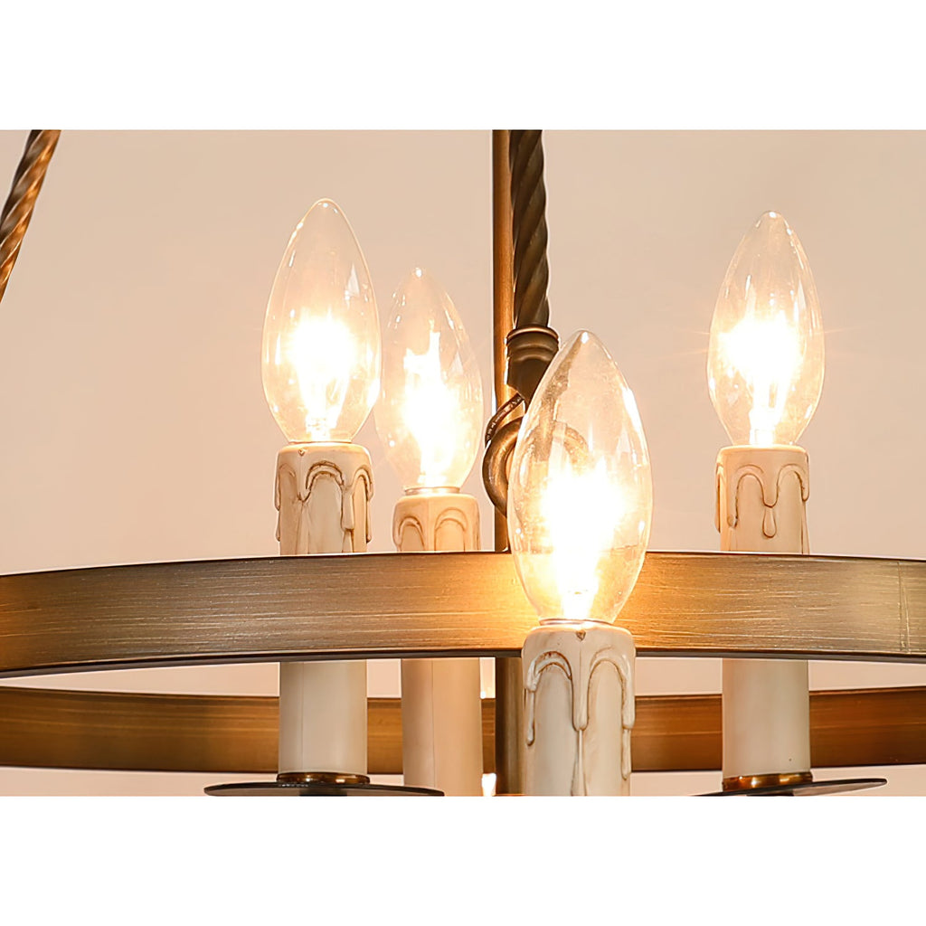 Crowley Wagon Wheel Chandelier — view 21