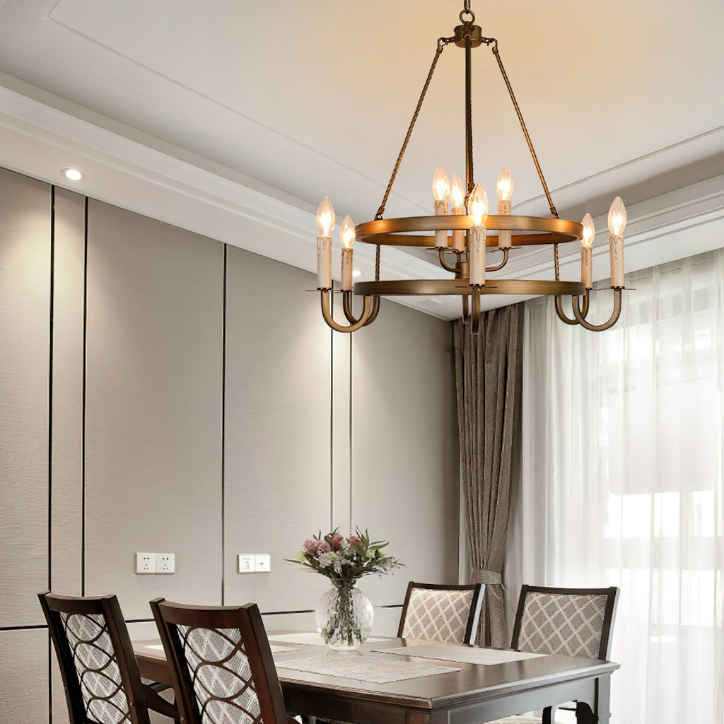 Crowley Wagon Wheel Chandelier — view 5