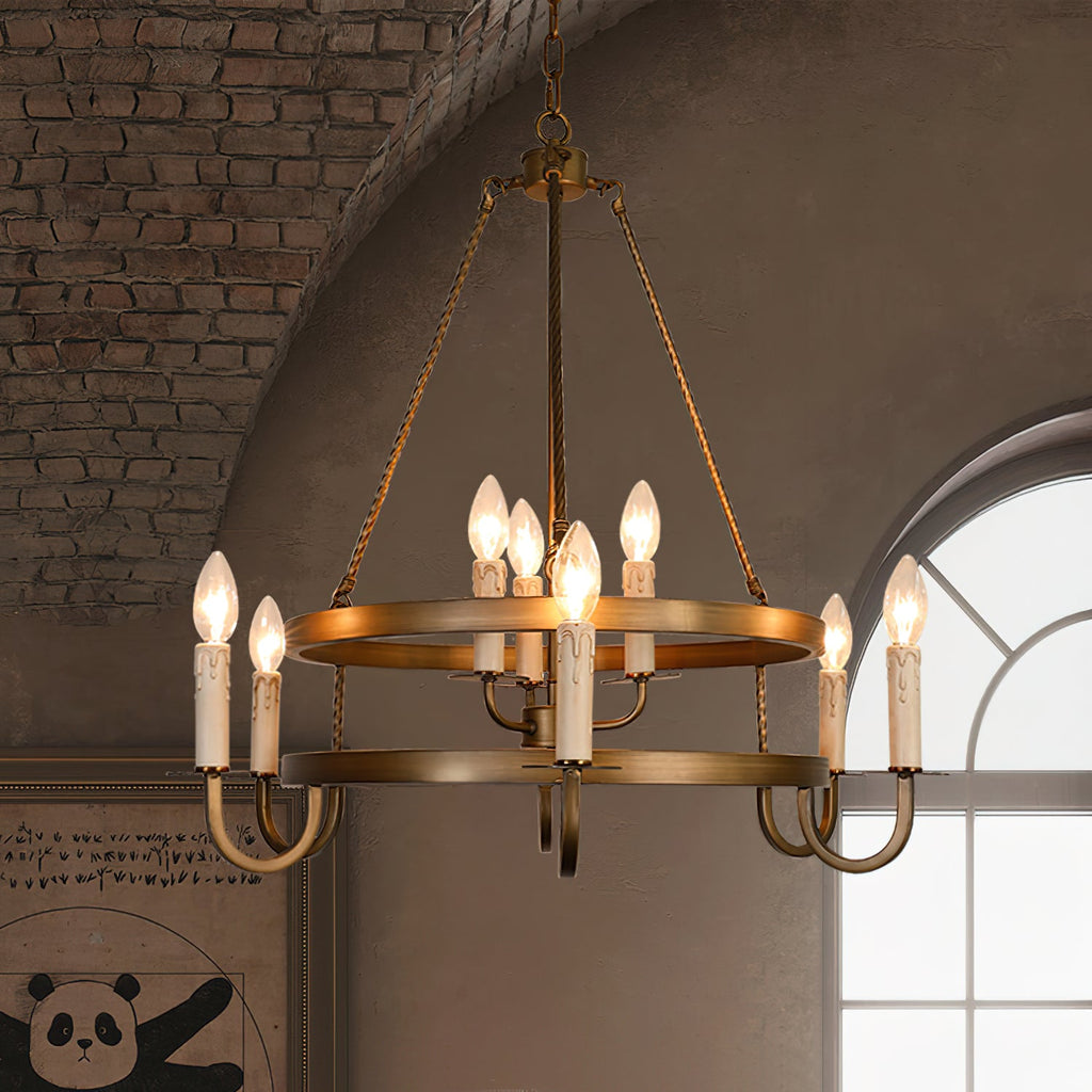 Crowley Wagon Wheel Chandelier — view 6