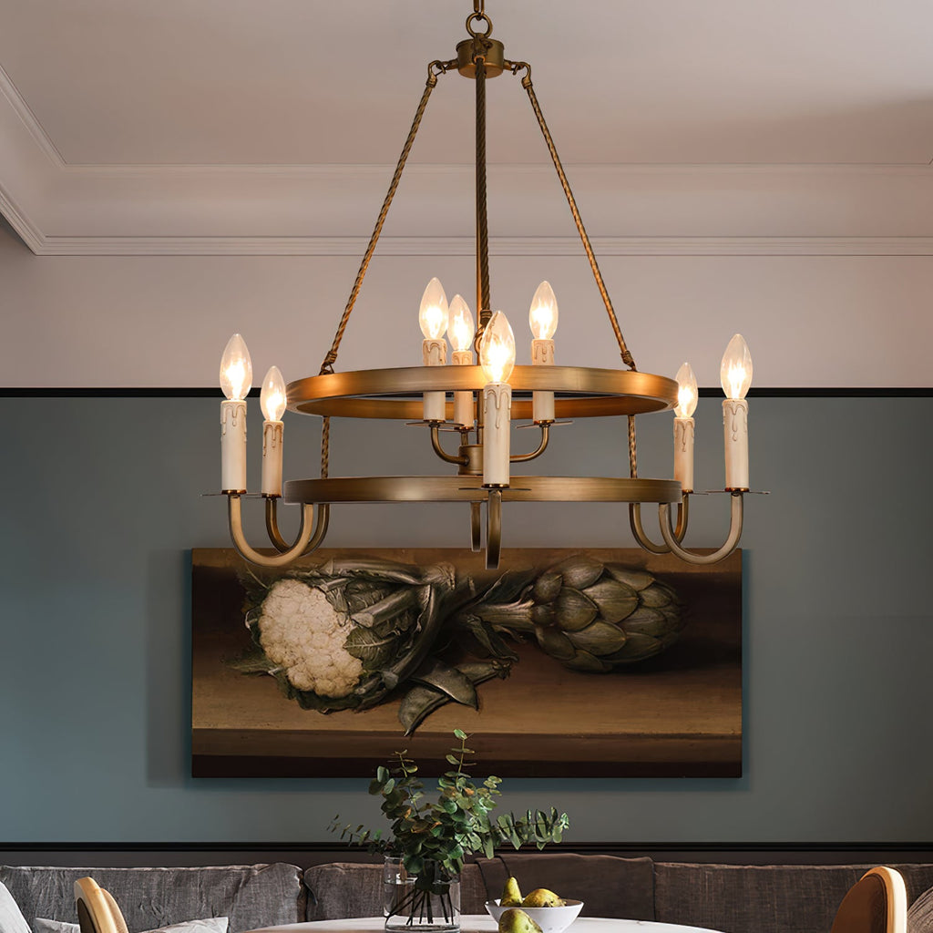 Crowley Wagon Wheel Chandelier — view 7