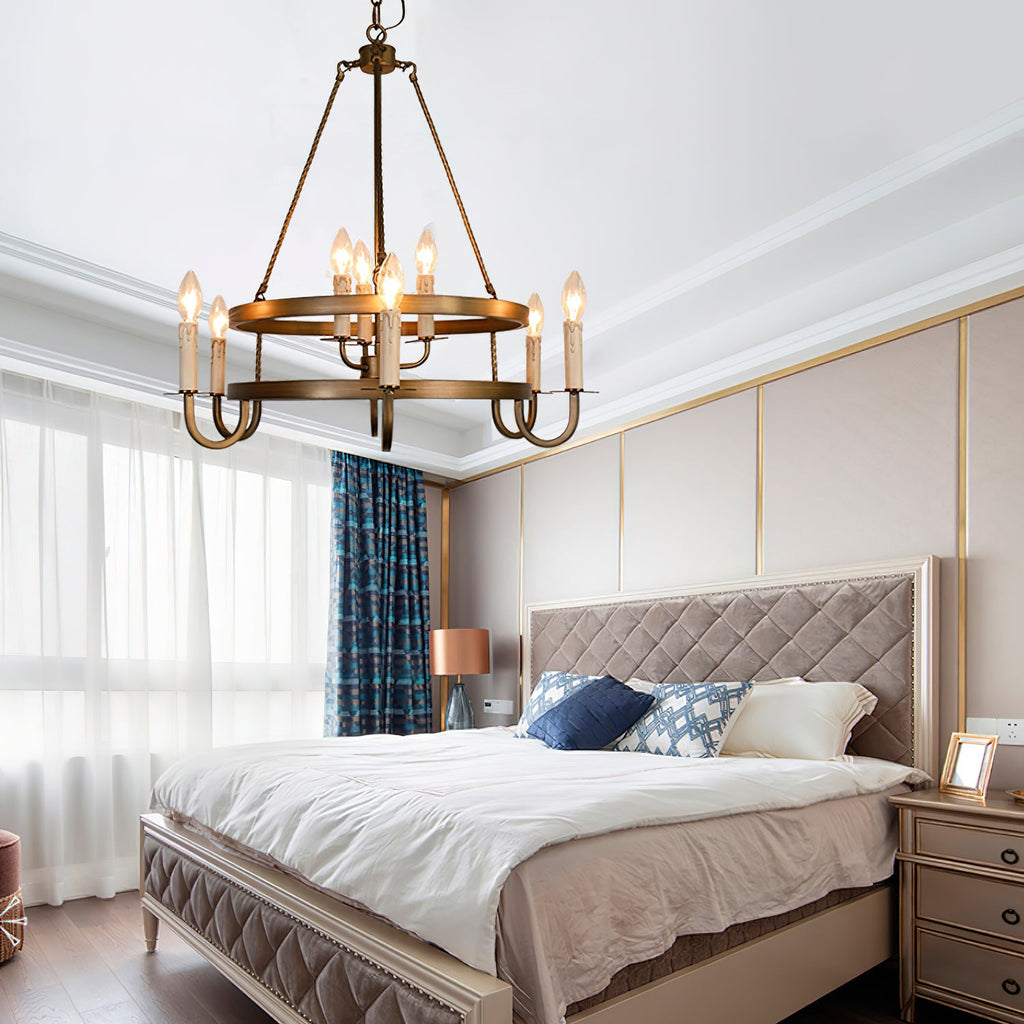 Crowley Wagon Wheel Chandelier — view 10