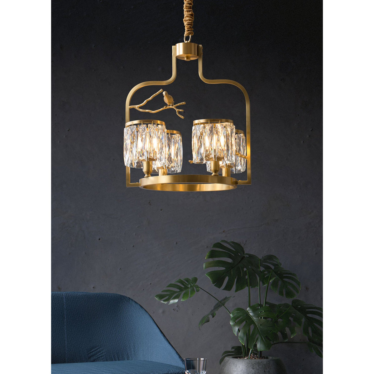 Crystal Bird Chandelier — view 10
