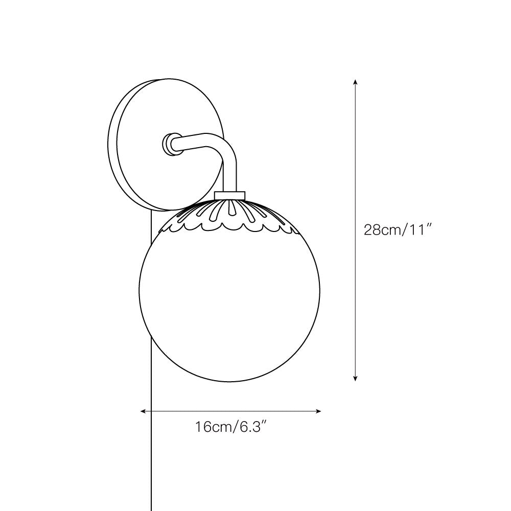 Dewdrop Globe Plug-in Sconce — view 3