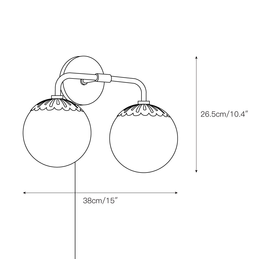 Dewdrop Globe Plug-in Sconce — view 4