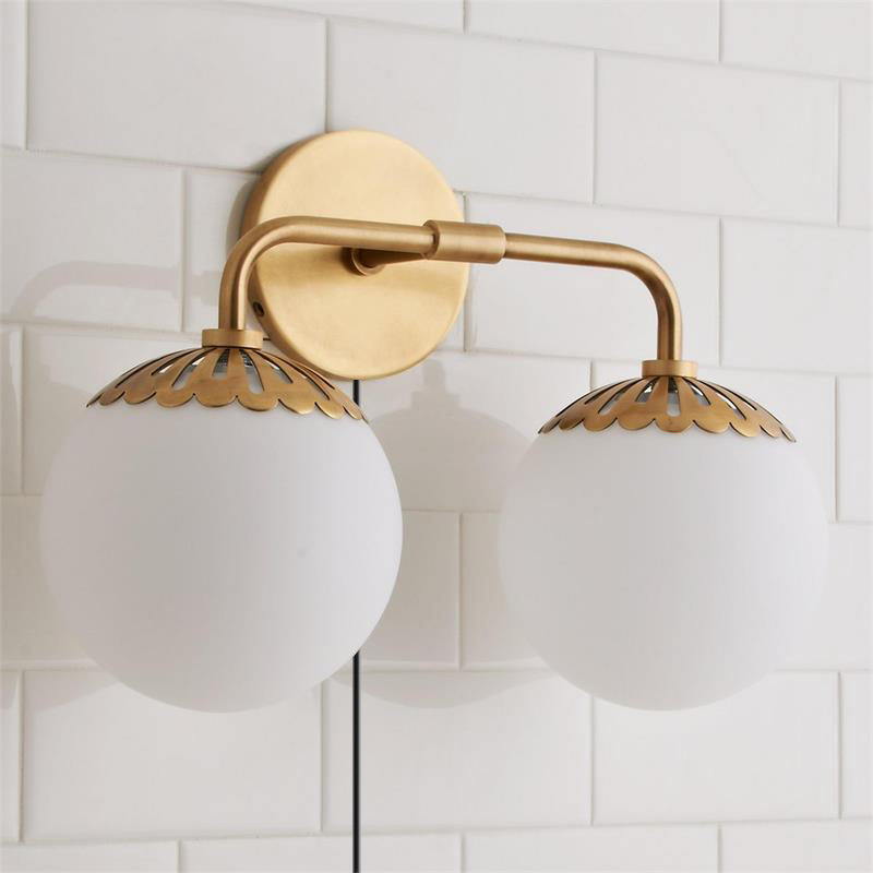 Dewdrop Globe Plug-in Sconce