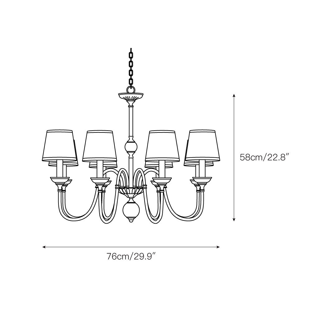 Diana Brass Chandelier — view 4