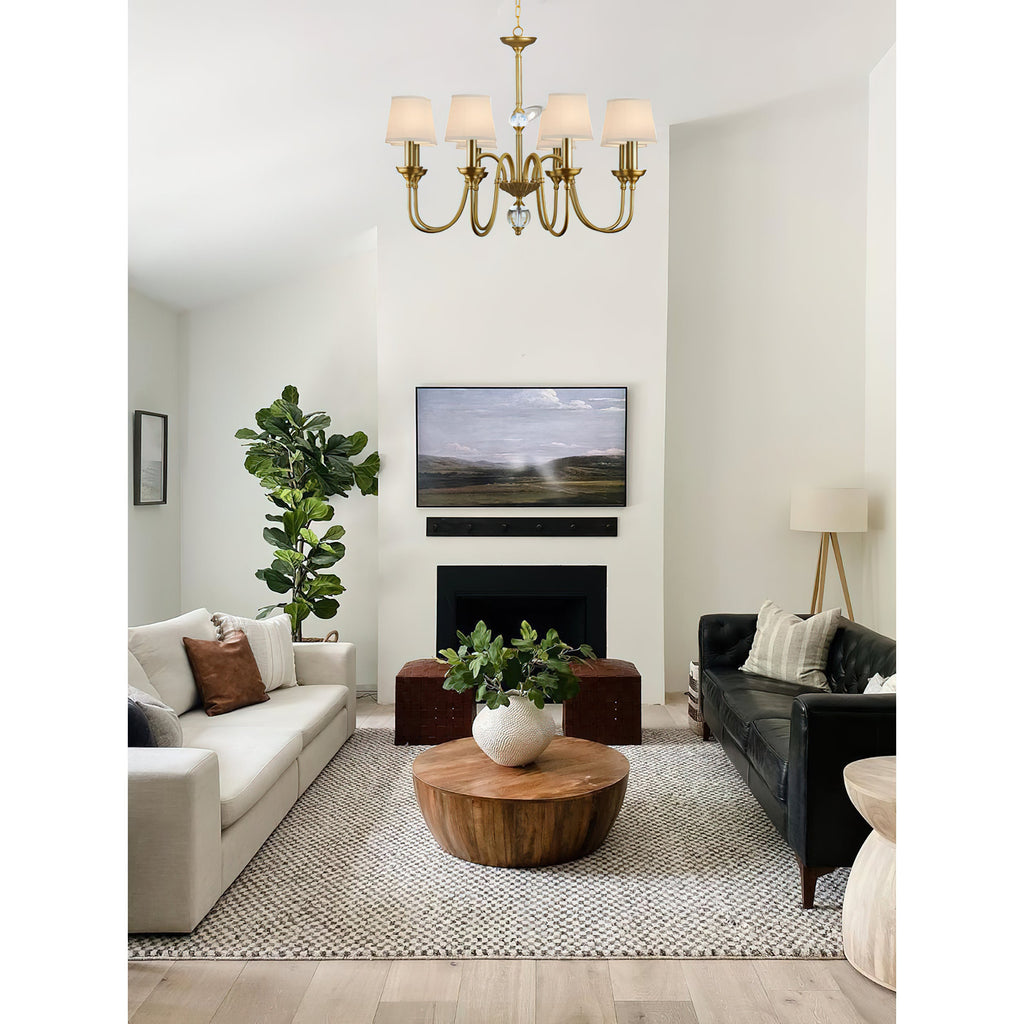Diana Brass Chandelier — view 11