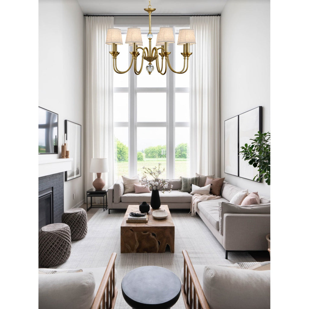 Diana Brass Chandelier — view 13