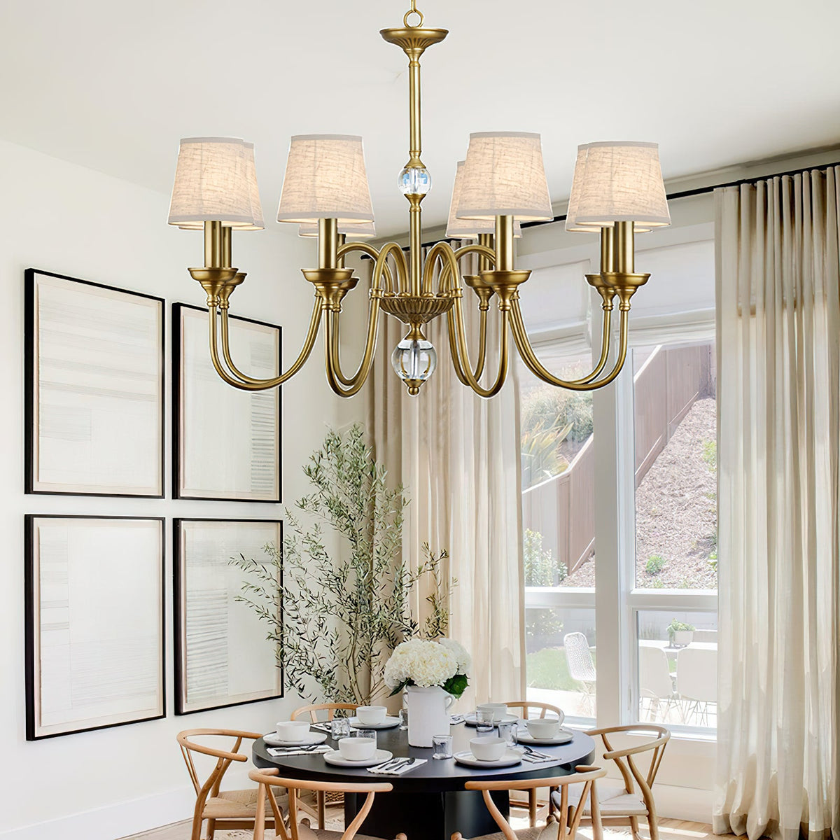 Diana Brass Chandelier — view 2